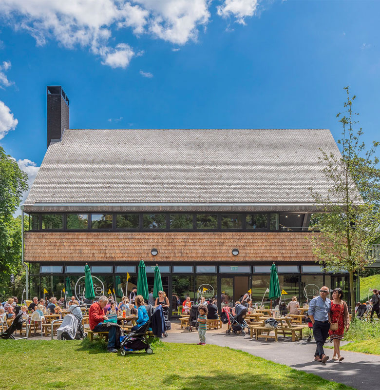 Crystal Palace cafe featured in BDonline - Chris Dyson Architects